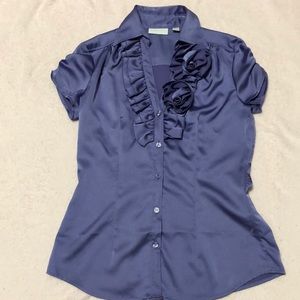 New York and Co Purple Blouse Size XS